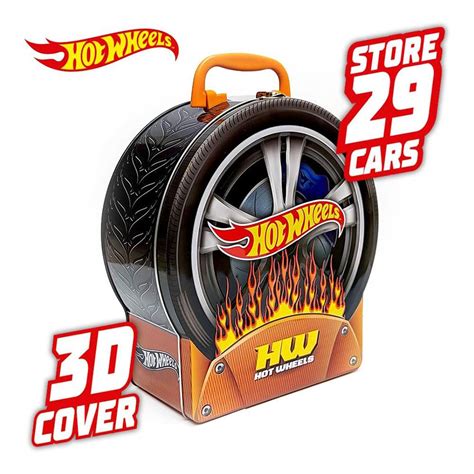 Hot Wheels Wheel Shaped Storage Car Case Carrying Handle Up To Vehicles Multicolour Buysbest