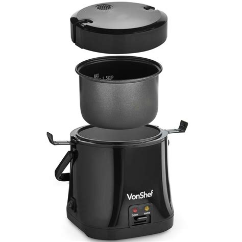 Vonshef 220 Volt Small Personal Rice Cooker Steamer 13342 220v 240 Volts