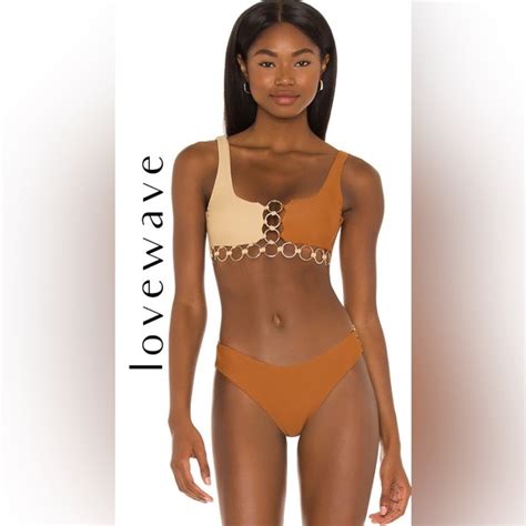Lovewave Swim Revolve Lovewave The Everette Top In Brown Nude Sold