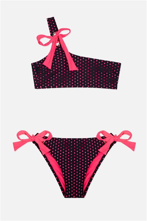 Ayy Ld Z Pembe Tek Omuz K Z Ocuk Bikini Tak M H Zl Kargo