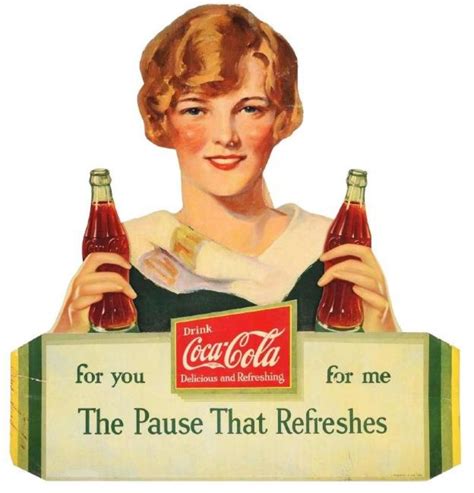 1930s Coca Cola Diecut Cardboard Advertising Sign Value And Price Guide