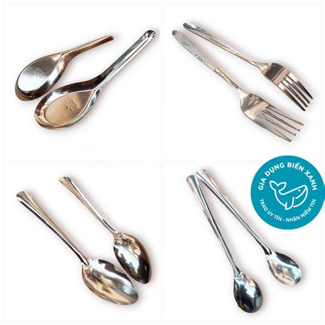 Combo 10 Muỗng Inox Muỗng ăn Cơm Canh Muỗng Ca Phê Nĩa Thìa Inox