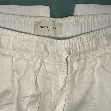 Selling Nude Lucy White Linen Pants Bought Online Depop