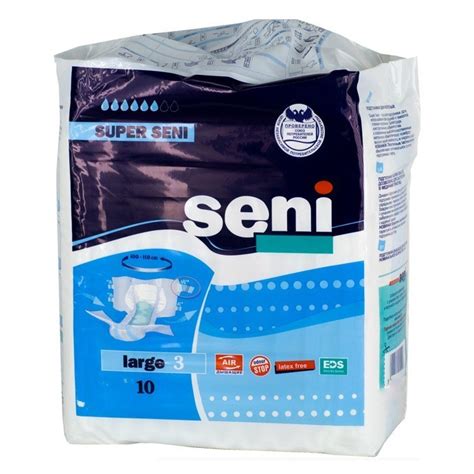 Подгузники Сени Супер Эйр (Seni Super Air) для взрослых, L обхват 100 ...
