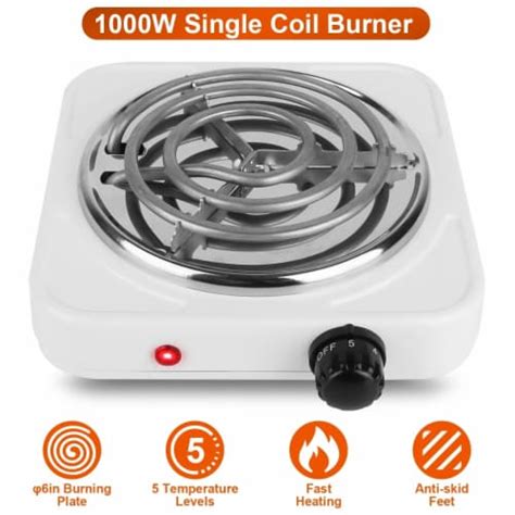 W Electric Single Burner Portable Coil Heating Hot Plate Stove Countertop Rv Hotplate Wi