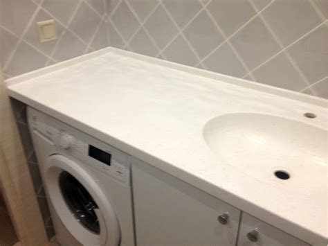 Акриловая столешница в ванную с овальной интегрированной раковиной ...