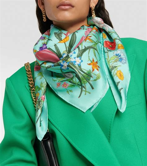 Gucci Floral Silk Scarf Gucci