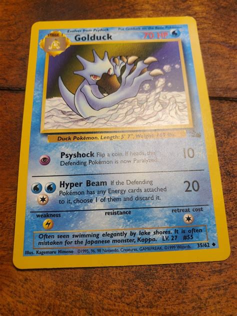 Pokémon TCG Golduck Fossil 35 Regular Unlimited Uncommon LP NM eBay