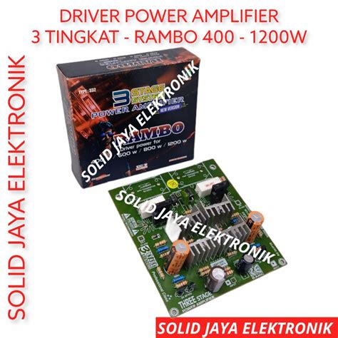 Jual KIT DRIVER POWER 3 TINGKAT RAMBO 3 STAGE SYSTEM POWER AMPLIFIER