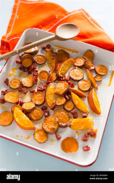 Roast Sweet Potato Stock Photo Alamy