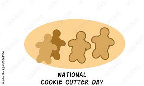 Vector graphic of national cookie Cutter day for national cookie Cutter day celebration. flat ...