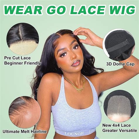 Ashart Wear And Go Glueless Wig Body Wave Lace Front Wigs Human Hair