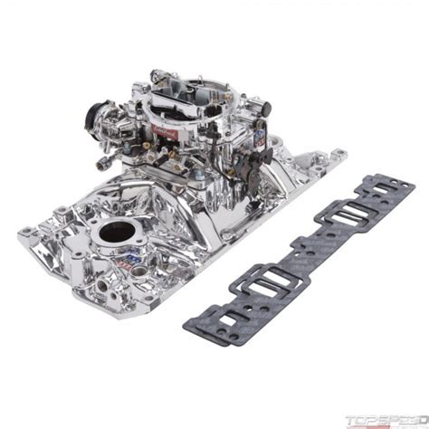 21164 18064 E SHINE MANIFOLD CARB KIT PERFORMER SBC VORTEC 20274 By