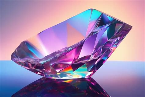 Premium Photo Crystal Diamond On Blue Background 3 D Renderingcrystal