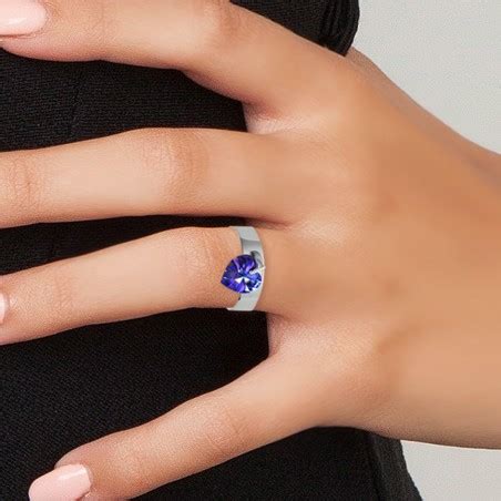 Bague coeur taille 52 SoCharm ornée de cristaux de scintillants