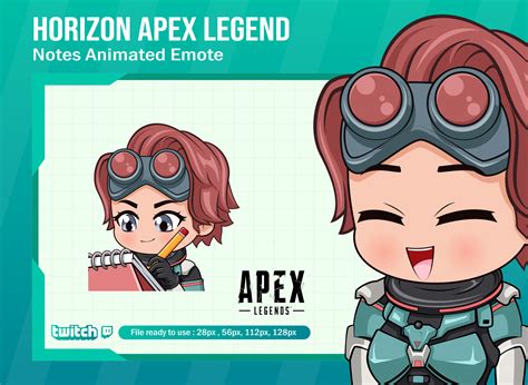 Horizon Apex Legends Notes Emote For Twitch Apex Animated Emotes Etsy