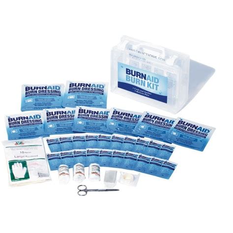 Burnaid Large Industrial Kit In A Clear Plastic Wall Mo