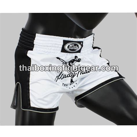 Nouveau Short De Boxe Thai Fairtex Slim Cut Bs Blanc Tarifs