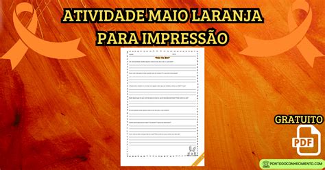 Atividade Maio Laranja Pdf
