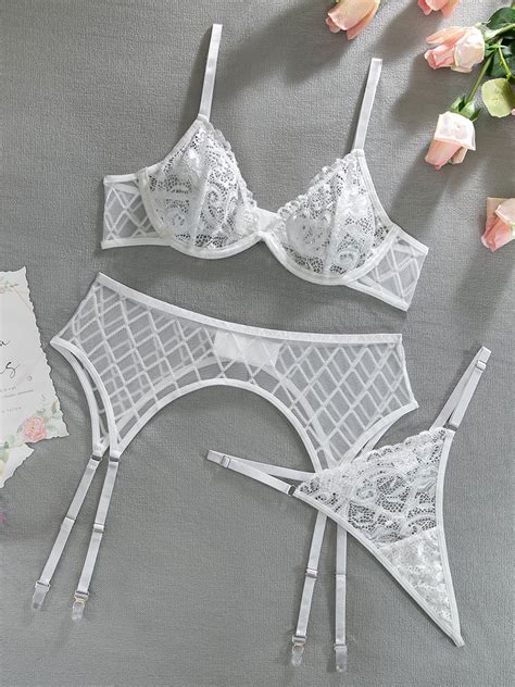 Bras Lingerie White Lace Bra For Woman Milanoo