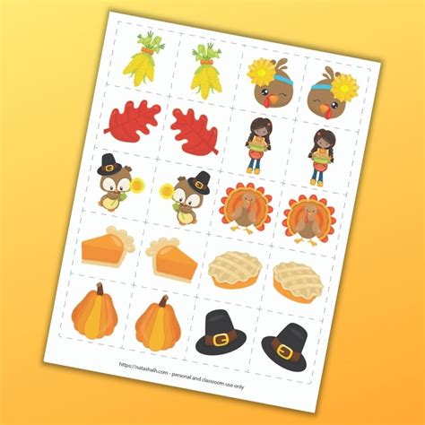 Free Printable Thanksgiving Matching Game Keep Your Kids Busy While