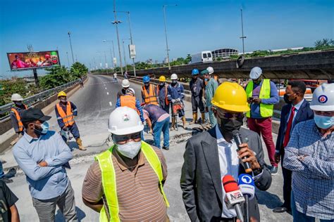 In Pictures Fashola Inspects Ongoing Phase Emergency Repairs Of Eko