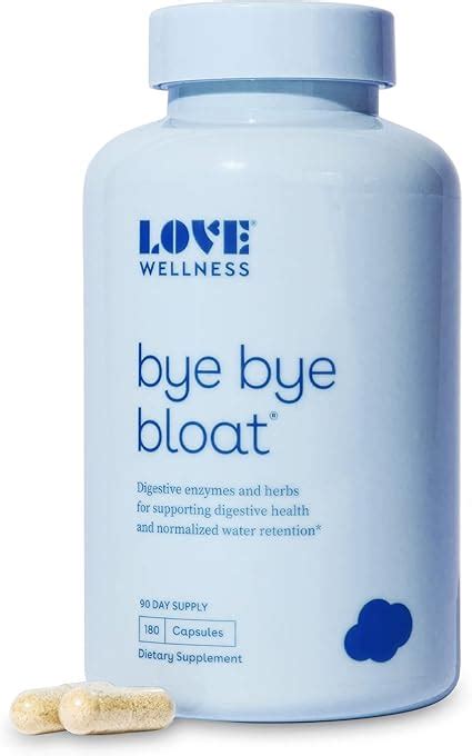 Love Wellness Bye Bye Bloat Digestive Enzymes Supplement 180