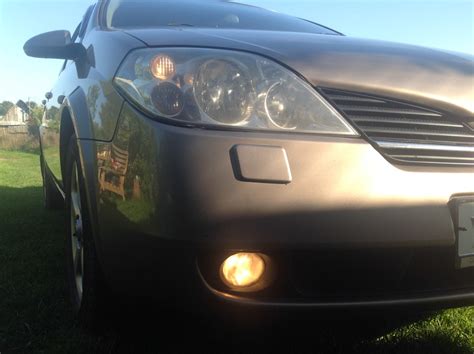 Жёлтые ПТФ — Nissan Primera (P12), 1,6 л, 2006 года | стайлинг | DRIVE2