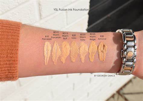 Ysl Fusion Ink Foundation Spf Swatches Review Photos By