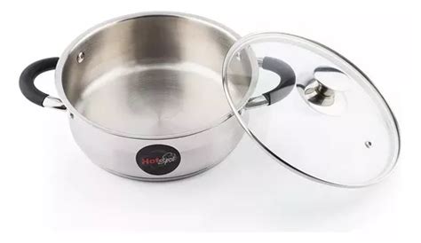 Olla De Acero Inoxidable Con Tapa Y Asas 28cm 7lts Hot Spot Envío gratis