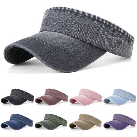 Custom Made Retro Washed Denim Sun Visor Hats Yesbut Caps