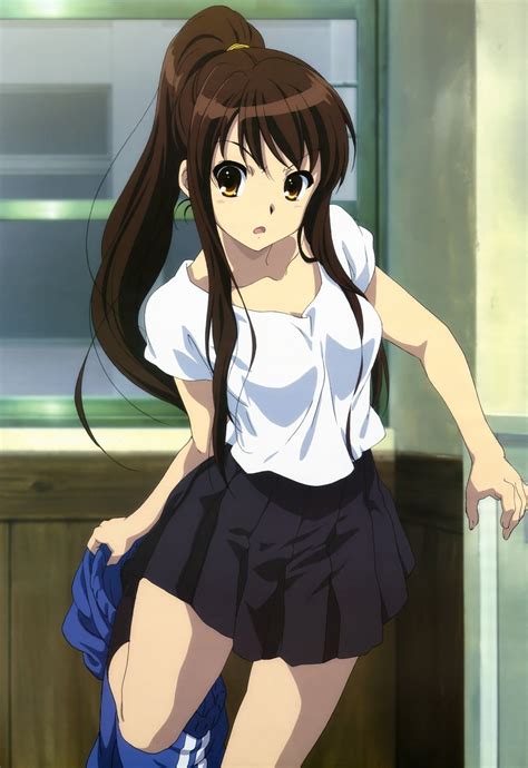 Anime Girl With Brown Hair Ponytail