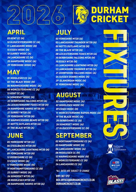 International Cricket 2026 - Durham Cricket