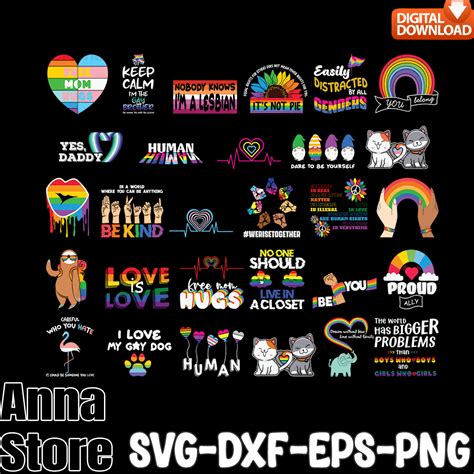 Proud Ally Svg Pride Svg Bundle Lgbt Svg Bundle Lesbian Svg Inspire Uplift