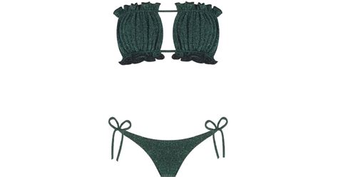 Nur Karaata Sun Sparkle Bikini Set In Green Lyst