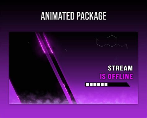 Twitch Overlays Animated Package Ready To Use Purple Smoke Etsy