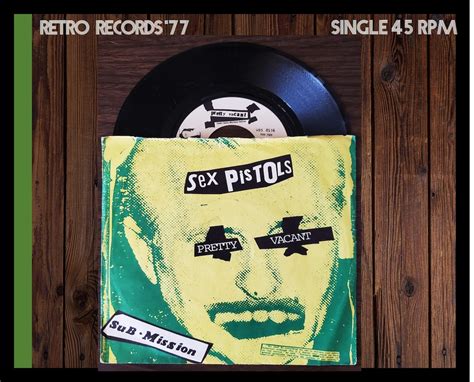 Sex Pistols Pretty Vacant Rare 7 US Mono Stereo DJ Promo P Vacant Both Sides 45 Rpm 1977