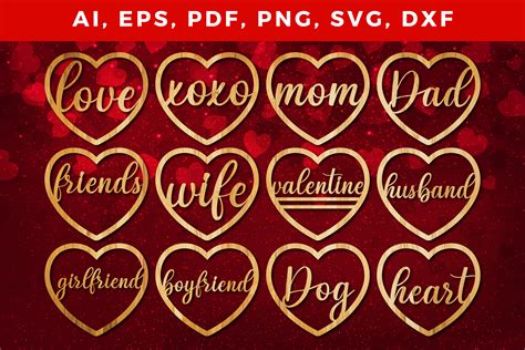 Multilayer Valentine Heart Svg Bundle Graphic By Ngised · Creative Fabrica