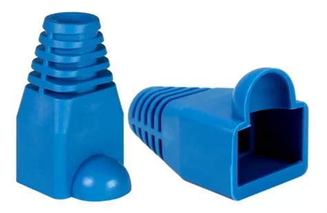 100 Pz Bota Capuchón Protector Azul Para Plug Rj45