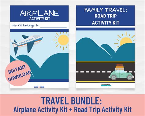 Travel Activity Books for Kids, Road Trip Printable Activities, Road ...