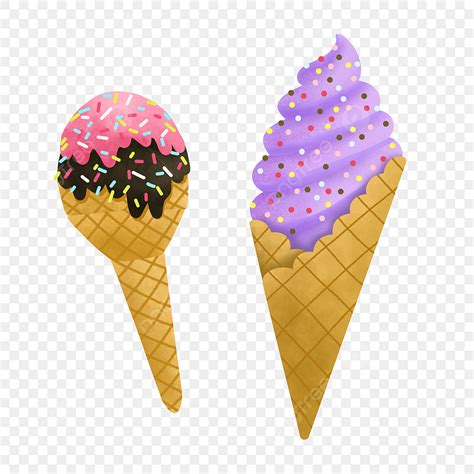 Ilustrações De Sobremesa De Cone De Sorvete PNG Gelo Sorvete Creme