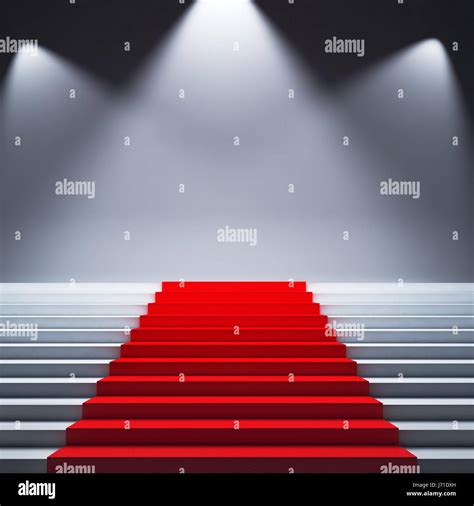 Stairs with red carpet Stock Photo - Alamy