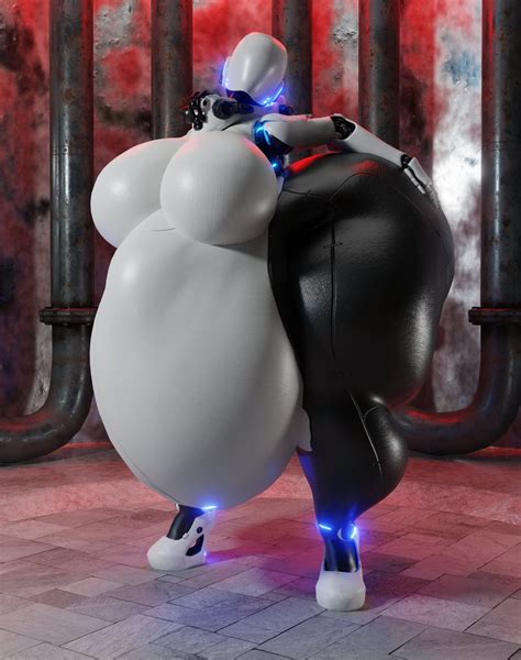 Rule 34 3d 3d Artwork Bbw Big Breasts Bodysuit Breasts Face Covered Female Hanging Belly