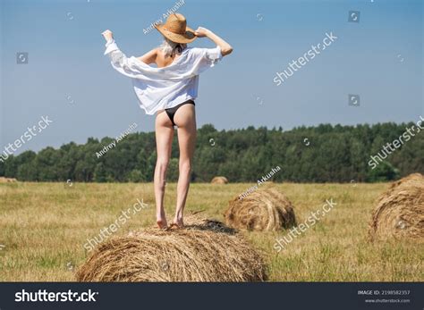 Back View Sexy Blonde Bikini White Stock Photo 2198582357 Shutterstock