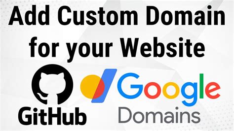 How To Add A Custom Domain On Github Pages Youtube