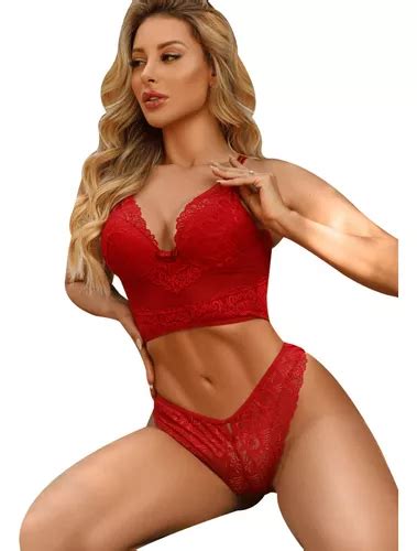 Lingerie Sensual Feminina Rendada Suti Cropped Vermelha Frete Gr Tis