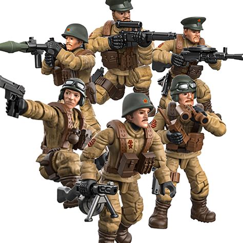 Amazon.com: MEIEST 6 PCS Mini WWII Soldier Military Action Figures ...