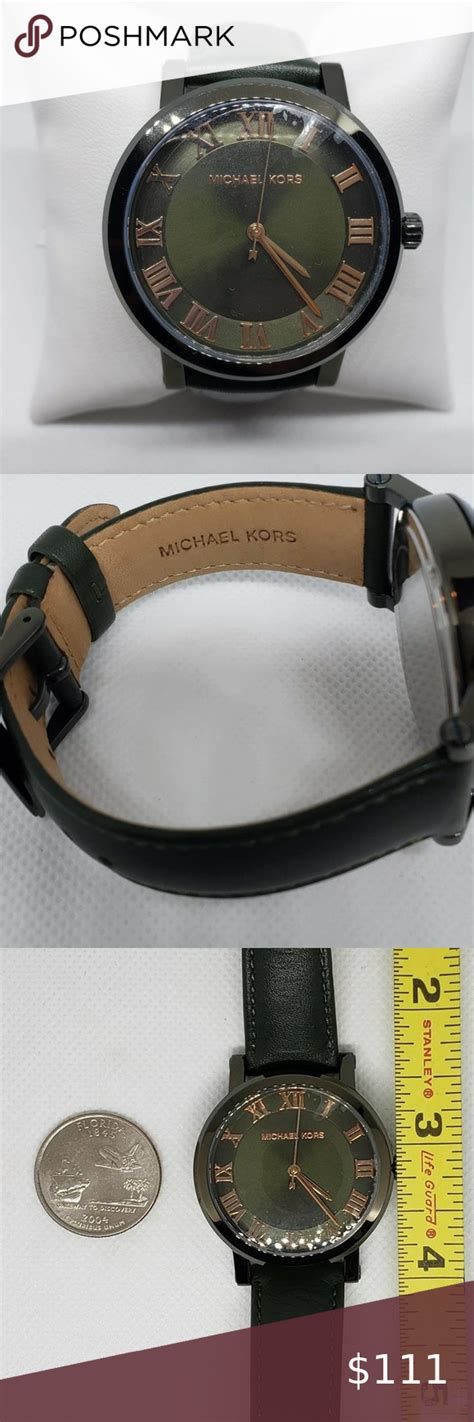 Michael Kors Norie Olive Leather Watch 38mm