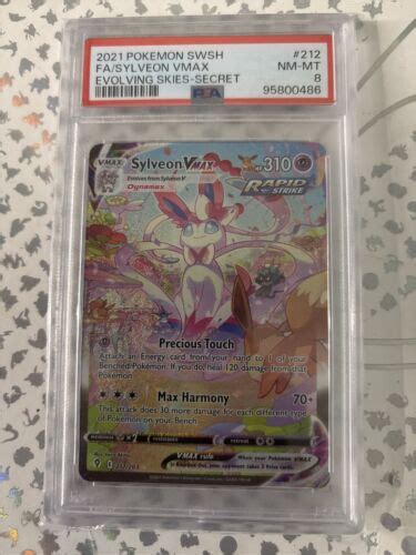 Sylveon Vmax Full Art Alt Art Secret Rare Evolving Skies Psa