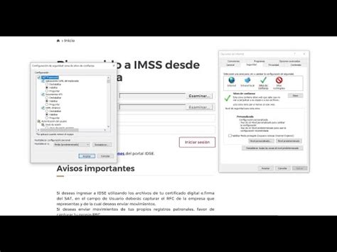 Configurar Pagina Del Idse Del Imss En Cualquier Explorador En Windows